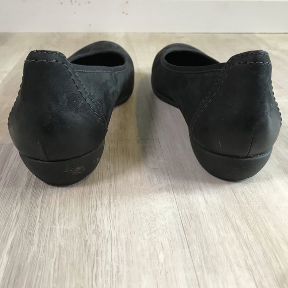 Tamaris Black Genuine Leather Flats with Touch Fit Comfort insole sz 40/9-9.5 - Picture 2 of 9